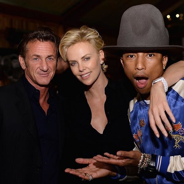 Sean Penn Pharrell Williams Charliza Theron 