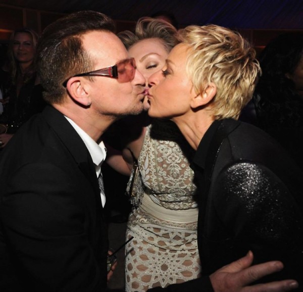 Bono Ellen DeGeneres Portia De Rossi 