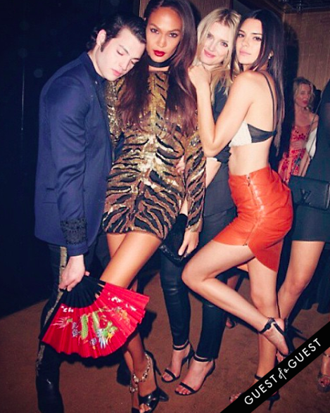 Joan Smalls Kendall Jenner Peter Brant II Lily Donaldson 